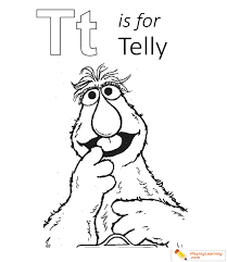 Practice writing both the lowercase and uppercase letters in cursive. T Is For Telly Coloring Page 01 Free T Is For Telly Coloring Page