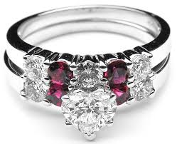 Traditional names exist for some of them: Engagement Ring Heart Diamond Engagement Ring Ruby Gem Stones Accents Matching Wedding Ring Es376hsbswg
