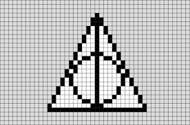 Harry Potter Sign Of The Deathly Hallows Pixel Art Pixel Art Harry Potter Dessin Pixel Modele Pixel Art