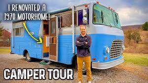 Image result for Blue 1970 Motor Home