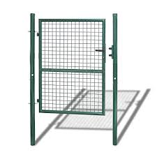 Cancello economy è il cancelletto economico senza serratura che integra e completa la recinzione con pali e rete metallica. Cancello Da Giardino Di Metallo Maglia Di Recinzione Cancelli Rete Metallica F5mm Charnieres Galvanisees Et Reglables Incluso Il Castello Rotondo 125 X 100cm Rotondo Verde