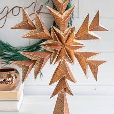 Crochet & paper star ornaments and lantern. Fun Festive And Unique Diy Christmas Tree Toppers