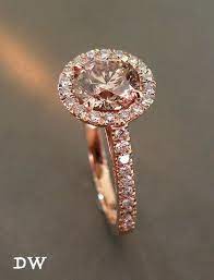 Bronze Engagement Ring Handmade Handmade Engagement Rings Brown Engagement Rings Halo Diamond