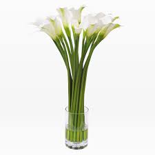 This calla lily arrangement's colors are subtle, yet noticeable enough to add life to your home or office decor. Faux Calla Lilies In Vase White Extra Tall