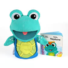 Baby Einstein Storytime With Neptune Plush Puppet Toy Book Ages 6 Months Walmart Com