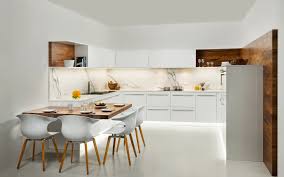This is the most basic idea for a charming gray and white kitchen, and it works best for smaller spaces. Line Kitchen Hanak Nabytek