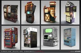 Epic games introduced vending machines to fortnite battle royale earlier today and thanks thanks to twin galaxies, we know where most of the it looks like vending machines work in a similar fashion to chests, there is a good chance they'll be in specific areas, but will change slightly in each game. Aenigma Vending Machine Concept Art 3 Under Derek Weselake Vending Machine Vending Machine Design Concept Art