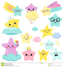 Cute Stars Vector Illustration For Kids Isolated Design Children Baby Shower Stars Design Elemen Illustration Art Kids Vector Illustration Star Illustration