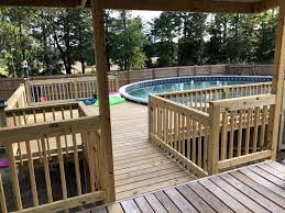 We Built This Deck Off The Existing Porch Pool By Azure Pools In Ruston Louisi Modern Design Pool Deck Plans Pool Canopy Above Ground Pool Decks