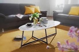 Marmor couchtisch rund couchtisch rund marmor prunus, couchtische. Wohnling Design Couchtisch Oval 120x60 Cm Mit Marmor Optik Weiss