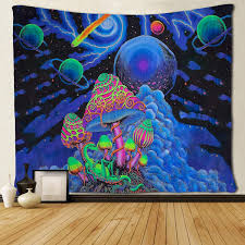 The bedroom is not only a room for calling a night and sleeping. Amazon Com Sara Nell Psychedelic Tapestry Trippy Tapestry Mushroom Tapestry Nebula Galaxy Meteor Planets Tapestry Lightning Starry Sky Wall Hanging Hippie Art 40x60 Inches Dorm Room Decor Van Gogh Blue Home Kitchen