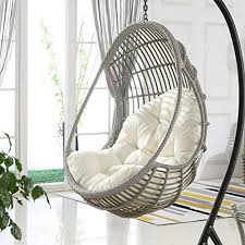 Ollolccy Large Swing Chair Cushion Hanging Basket Seat Cushion Not Slip Thicken Chair Cushion Wicker Rattan Hanging E Kreslo