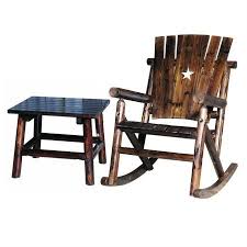 Char Log Single Rocker Chair And End Table Combo Logfurniture Rocker Chairs Log Furniture Chair