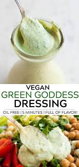 Vegan green goddess dressing recipe. Vegan Green Goddess Dressing Recipe Full Of Flavor And Healthy Oil Free Vegan Plant Vegan Salad Dressing Recipes Raw Food Recipes Vegetarian Vegan Recipes