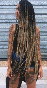 Brown Black And Blonde Ombre Box Braids Box Braids With Color 30 Colored Box Braids Styles Box Braids Hairstyles For Black Women Hair Styles Box Braids Hairstyles