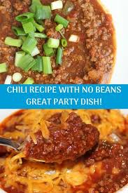 Chili Without Beans Is Full Of Beef Peppers Tomatoes And Spices It S So Flavorful And Just Right For Ga Chili Without Beans Chilli Recipe Easy Chili Recipes