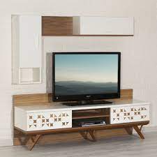 Farklı ebatlarda, dvd rafı ve kitaplık bölümleri olan. Leonis Tv Unitesi Modalife Mobilya Tamamlayici Pratik Mobilyalar