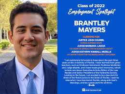 UFLaw Class of 2022 Employment Spotlight: Congratulations, Brantley!