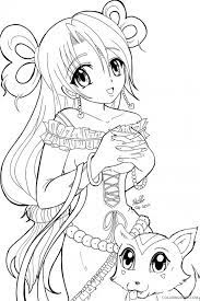 640x856 cute anime cat coloring pages anime cat. Cute Anime Coloring Pages And Cat Coloring4free Coloring4free Com