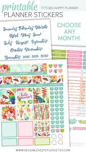 Monthly Planner Stickers Big Happy Planner Monthly Stickers Etsy In 2020 Planner Stickers Happy Planner Printable Planner Stickers
