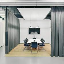 Sound Curtain Office Sound Curtains Acoustics Products Gerriets Office Curtains Office Interior Design Office Interiors