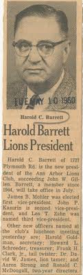 Harold Barrett Lions President