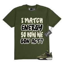 4 Olive Craft Medium SE Pale Vanilla Khaki Black Sail T Shirt Match FCK