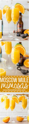 Moscow Mule Mimosas Make For The Best Brunch Ever So Easy Unique Delicious And Fun Spiked Ginger Beer Orange Ju Beer Recipes Yummy Drinks Alcohol Recipes