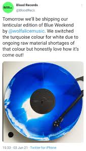 Safe from heartbreak (if you never fall in love) 6. Wolf Alice Blue Weekend Blood Records Variant Colour Change Vinylreleases