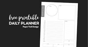 Free printable time card and timesheet templates. Free Daily Planner Printable Template Paper Trail Design