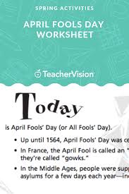 To confirm the jokes, and help you avoid endless did you see this emails, we're rounding them up here. April Fools Day Facts Worksheet K 8 April Fools April Fools Day The Fool