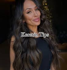 Natasha & Jade 22” keratin tips were used to fill in her hairline by  @marissadyerhair Keratin tips education launches in January! Click the  education button
