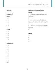 Bully anniversary edition english 2 answers. 4000 Essential English Words 3 Answer Key