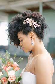 21 Natural Wedding Hairstyles For Every Length Natural Hair Wedding Natural Wedding Hairstyles Natural Hair Bride