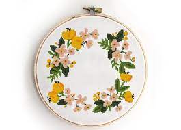 Browse by theme and level to find the design of your dreams! Beautiful Wreath Counted Cross Stitch Pattern Wild Flower Etsy Cross Stitch Patterns Flowers Cross Stitch Patterns Floral Cross Stitch