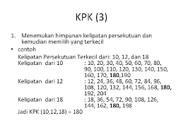 Kelipatan dari 20 = 20, 40, 60 , 80, 100, 120, 140,. Fpb Dan Kpk Konsep Habis Dibagi Definisi Jika
