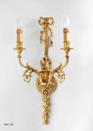 Pair of monumental 19th c. Luxurious Nineteenth Century Wall Lamp Idfdesign