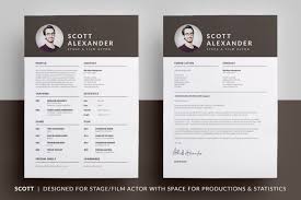 acting resume template psd, ai