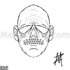 Cool Inked Black And White Zombie Head White Zombie Zombie Head Black And White