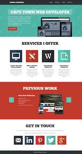 Flat Designed One Page Portfolio For Cape Town Based Web Designer Renda Harding There Are Some Obvious Alignment Is Web Design One Page Website Website Design