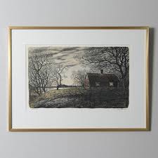 HANS LINDROTH. “Maria bergen”, etching, signed sample print, dated -77. Art 