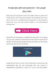 Check spelling or type a new query. Google Play Gift Card Generator Free Google Play Codes By Googleplaycodes Flipsnack