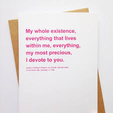 Love Letters Of Great Men Valentine Anniversary Wedding Card Schiller Quote Love Letters Great Man Quotes Love Poems