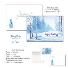 See more ideas about winter cards, cards, christmas cards. Winter Scene Greeting Cards Printable Holiday Card Set