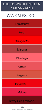 Academy germany farben sind zum mischen und kombinieren geeignet. Farbnamen Fur 10 Warme Rottone Tomatenrot Salsa Orange Rot Marsala Flamin Farbnamen Fur 10 Warme Rottone Tomatenrot Salsa Orang Rottone Kalte Farben Marsala