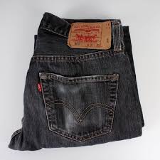 Levis 501 Vintage Levis Jeans Black Regular Fit Denim Denim Jeans Button Fly Vintage Levis Denim Black Pants W31 L32