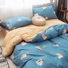 Cute Corgi Bedding Set Bedding Set Cute Bedroom Decor Bed