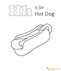 High temperatures can cause serious problems for dogs. H Is For Hot Dog Coloring Page 01 Free H Is For Hot Dog Coloring Page