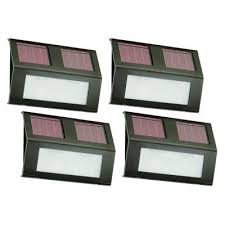 Solar Stair Lights Deck Lighting The Home Depot