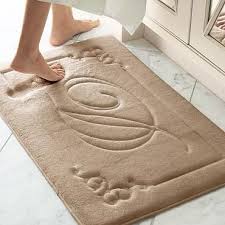 Monogrammable Memory Foam Rug Frontgate Bathroom Rugs Rugs Bath Rugs